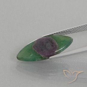 Rubis en fuchsite Multicolore naturelle Marquise, 4.95 ct, Translucide