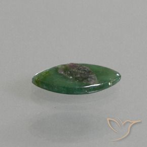 Rubis en fuchsite Multicolore naturelle Marquise, 3.20 ct, Translucide