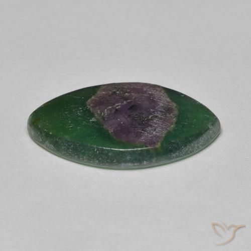 Rubis en fuchsite Multicolore naturelle Marquise, 4.91 ct, Translucide