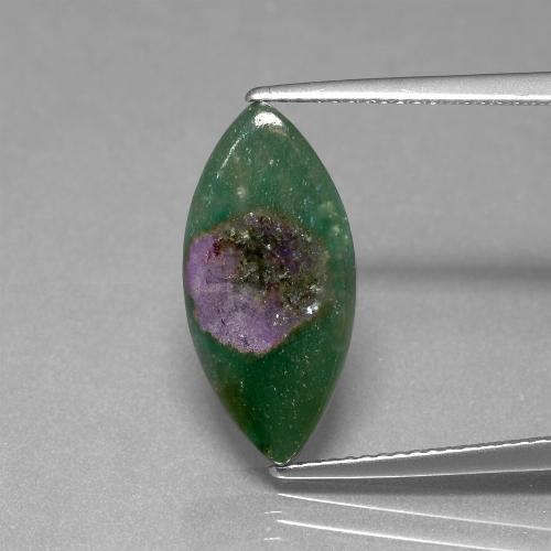 Rubis en Fuchsite Multicolore naturelle Marquise, 4.77 ct, Translucide