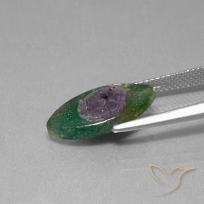 Rubis en fuchsite Multicolore naturelle Marquise, 4.30 ct, Translucide