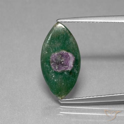 Rubis en fuchsite Multicolore naturelle Marquise, 4.24 ct, Translucide