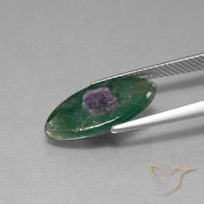 Rubis en fuchsite Multicolore naturelle Marquise, 4.24 ct, Translucide