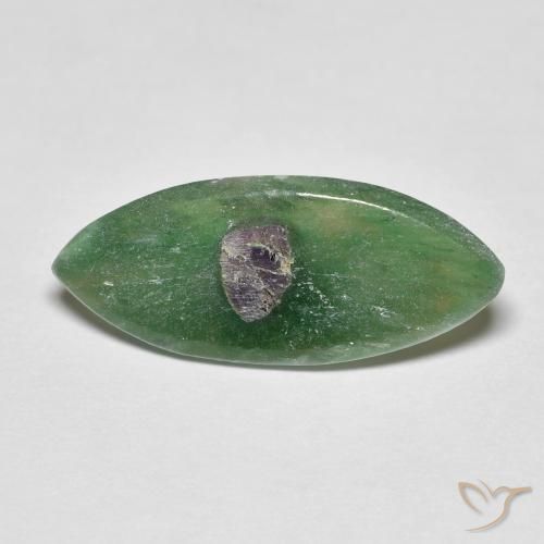 Rubis en fuchsite Multicolore naturelle Marquise, 3.87 ct, Translucide