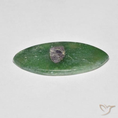 Rubis en fuchsite Multicolore naturelle Marquise, 3.87 ct, Translucide