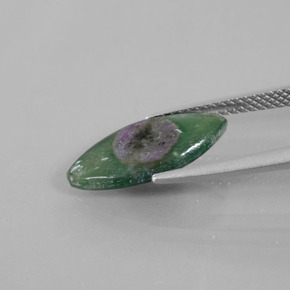 Rubis dans fuchsite bicolore naturelle marquise, 2,68 ct, translucide