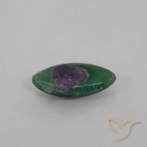 Rubis en fuchsite Multicolore naturelle Marquise, 3.62 ct, Translucide
