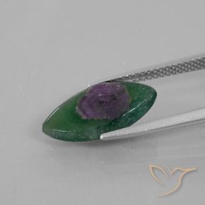 Rubis en fuchsite Multicolore naturelle Marquise, 3.62 ct, Translucide