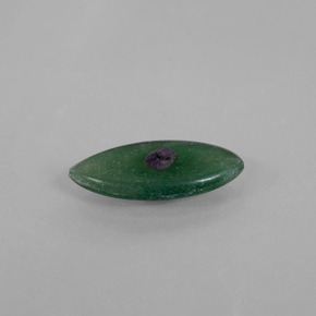Rubis dans fuchsite multicolore naturelle marquise, 1,98 ct, translucide