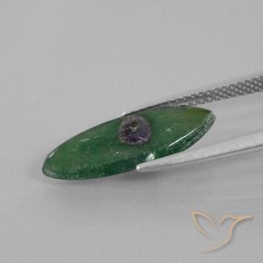 Rubis en fuchsite Multicolore naturelle Marquise, 3.00 ct, Translucide