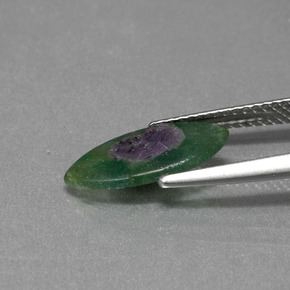 Rubis en Fuchsite Bicolore naturelle Marquise, 1.47 ct, Translucide