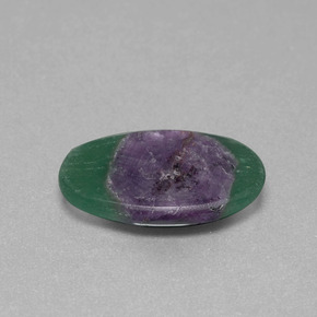 Rubis en Fuchsite Multicolore naturelle Coupe ovale, 5.28 ct, Translucide