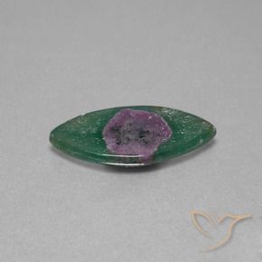 Rubis en fuchsite Multicolore naturelle Marquise, 6.70 ct, Translucide