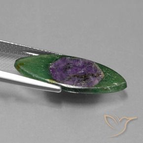 Rubis en fuchsite Multicolore naturelle Marquise, 6.24 ct, Translucide