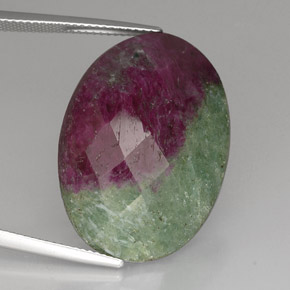 Rubis-Zoisite Multicolore naturelle Coupe ovale, 36.32 ct, Opaque