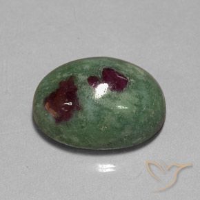 25.50ct Naturel Multicolore Rubis-Zoisite, ovale, Opaque