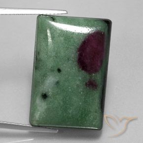 33.94ct Naturel Multicolore Rubis-Zoisite, Baquette, Opaque