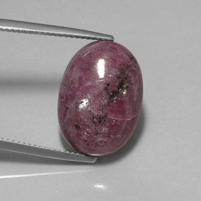 Rubis zoïsite multicolore naturelle coupe ovale, 15,16 ct, opaque