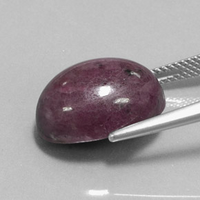 Rubis zoïsite multicolore naturelle coupe ovale, 15,10 ct, opaque