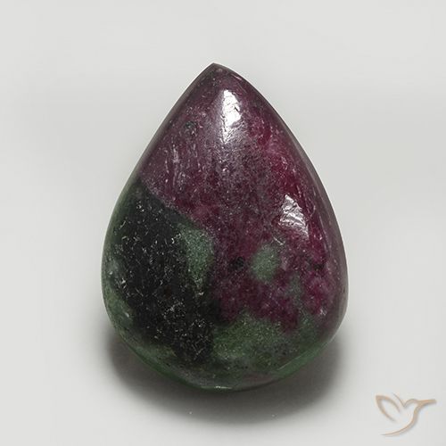 41.36ct Naturel Multicolore Rubis-Zoisite, En forme de poire, Opaque