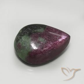 Rubis-Zoisite Multicolore naturelle En forme de poire, 41.36 ct, Opaque