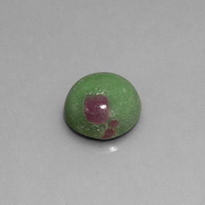 Rubis-Zoisite Multicolore naturelle Coupe roude, 3.41 ct, Opaque