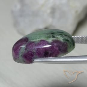 Rubis-Zoisite Multicolore naturelle ovale, 22.07 ct, Opaque