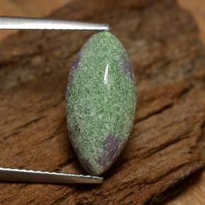 Rubis zoïsite vert naturelle marquise, 5,81 ct, opaque