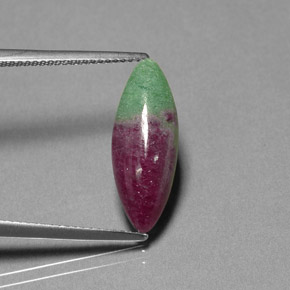 Rubis zoïsite multicolore naturelle marquise, 4,99 ct, opaque