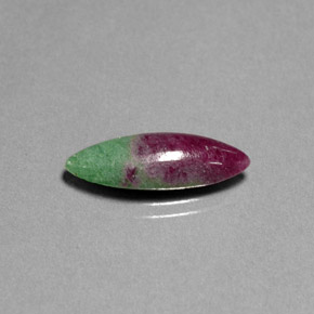 Rubis zoïsite multicolore naturelle marquise, 4,99 ct, opaque