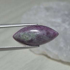 Rubis zoïsite multicolore naturelle marquise, 7,85 ct, opaque