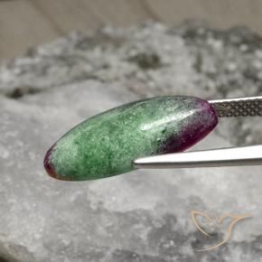 Rubis-Zoisite Multicolore naturelle Marquise, 8.94 ct, Opaque