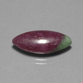 Rubis zoïsite multicolore naturelle marquise, 9,44 ct, opaque