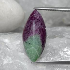 Rubis zoïsite multicolore naturelle marquise, 7,58 ct, opaque