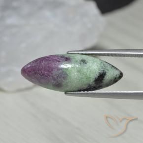 Rubis-Zoisite Multicolore naturelle Marquise, 9.58 ct, Opaque