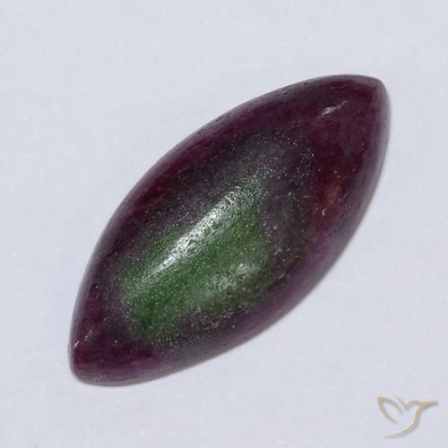11.04ct Naturel Multicolore Rubis-Zoisite, Marquise, Opaque