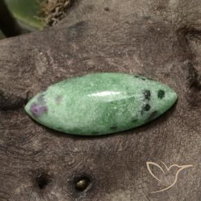 Rubis-Zoisite Vert moyen naturelle Marquise, 9.35 ct, Opaque