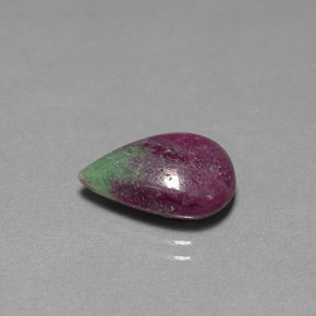 Rubis-Zoisite Multicolore naturelle En forme de poire, 5.85 ct, Opaque