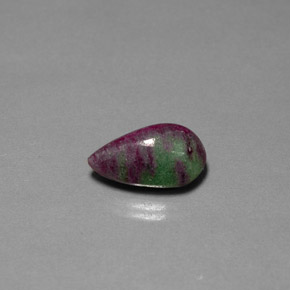 Rubis zoïsite multicolore naturelle en forme de poire, 11,05 ct, opaque