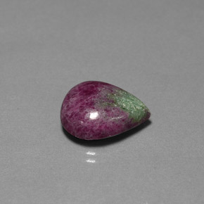 Rubis-Zoisite Multicolore naturelle En forme de poire, 11.49 ct, Opaque
