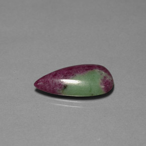 Rubis zoïsite multicolore naturelle en forme de poire, 12,16 ct, opaque