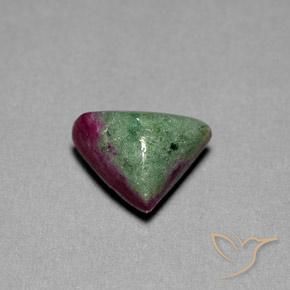 Rubis-Zoisite Multicolore naturelle Trillion, 7.37 ct, Opaque