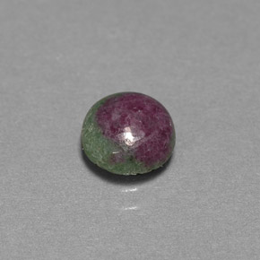 Rubis zoïsite multicolore naturelle coupe roude, 1,33 ct, opaque