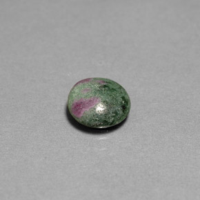 Rubis zoïsite multicolore naturelle coupe roude, 1,89 ct, opaque