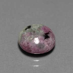 Rubis-Zoisite Multicolore naturelle Coupe roude, 4.14 ct, Opaque