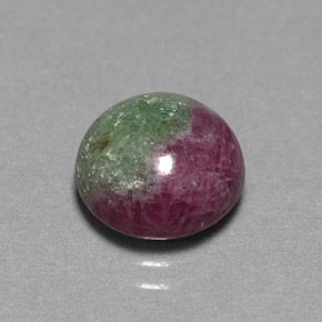 Rubis-Zoisite Multicolore naturelle Coupe roude, 4.68 ct, Opaque