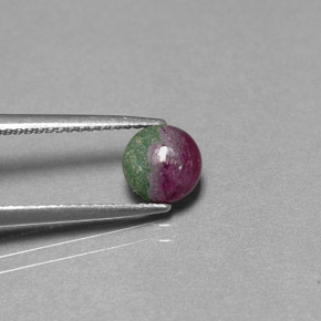 Rubis-Zoisite Multicolore naturelle Coupe roude, 1.14 ct, Opaque