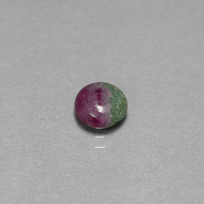 Rubis-Zoisite Multicolore naturelle Coupe roude, 1.14 ct, Opaque
