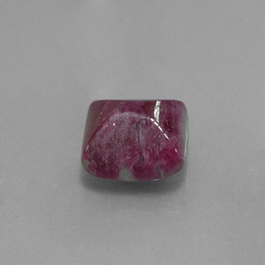 Rubis zoïsite multicolore naturelle carré, 3,39 ct, opaque