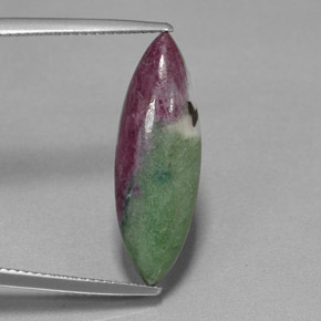 Rubis zoïsite multicolore naturelle marquise, 8,33 ct, opaque